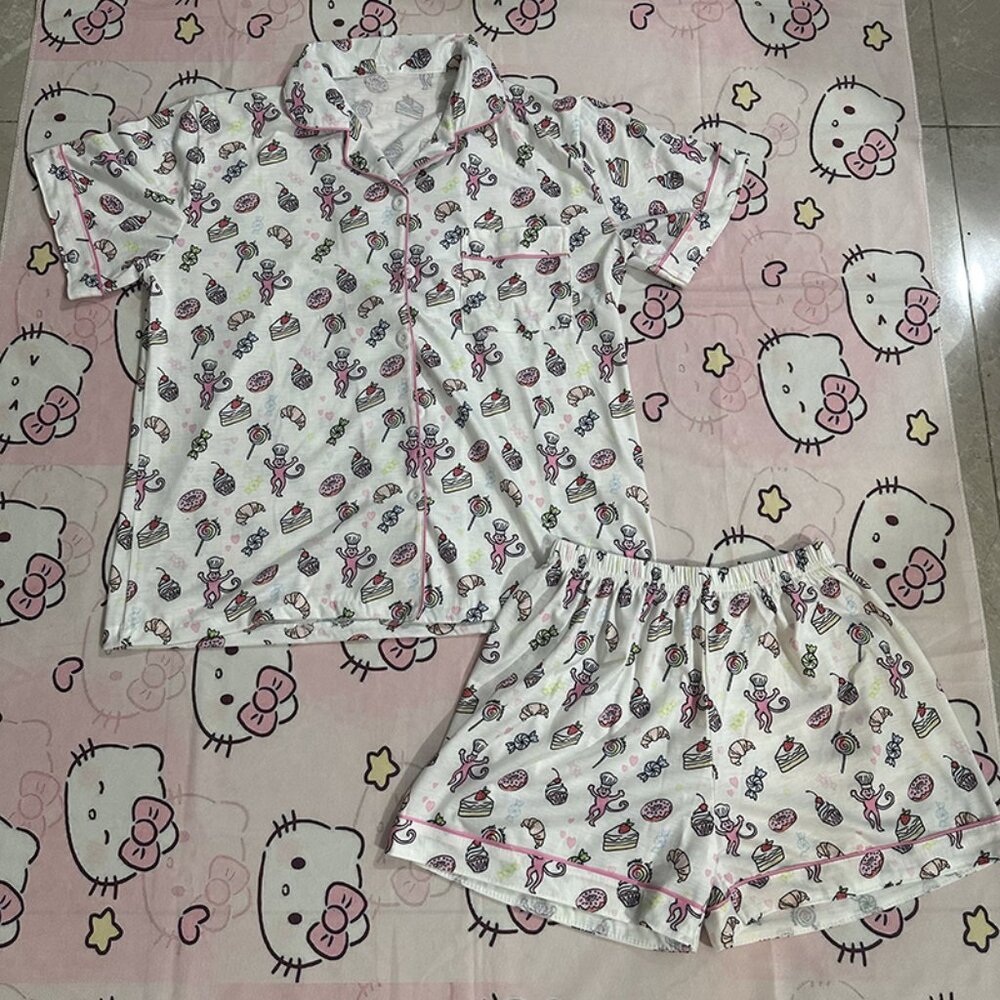 Roller Rabbit Monkey Print Pajama Set
